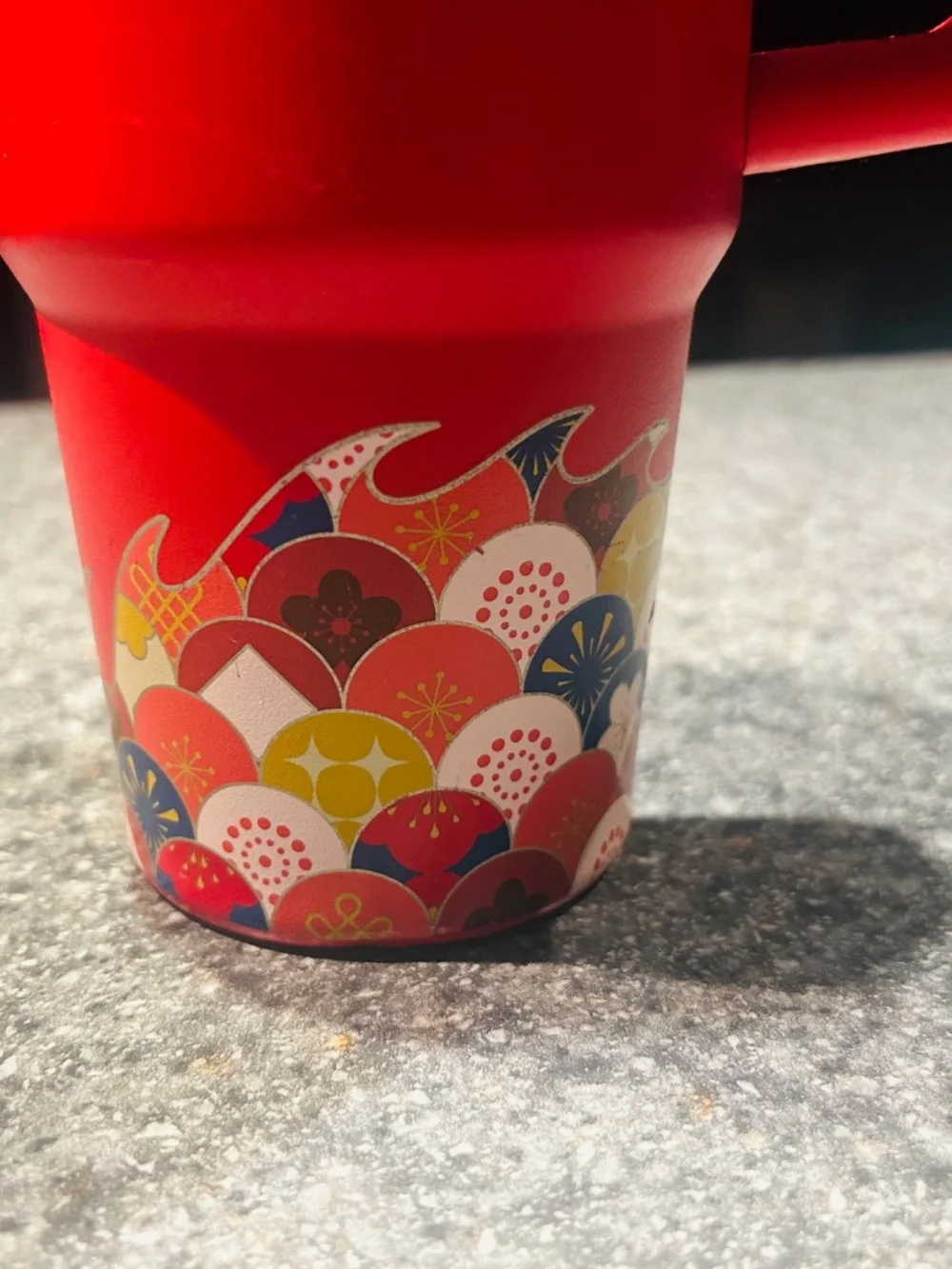 Stanley 40oz Quencher Red Floral Limited Edition Tumbler - Picture 5 of 7